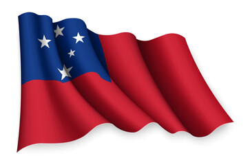 waving flag of Samoa