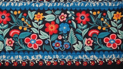 traditional finland patterned fabric