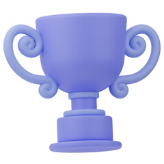 Education Trophy 3D Illustration