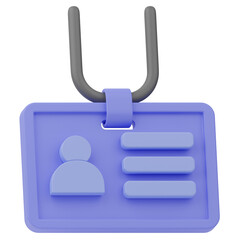 Education name tag 3D Illustration