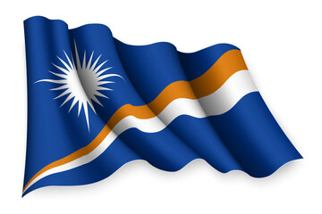 waving flag of Marshall islands