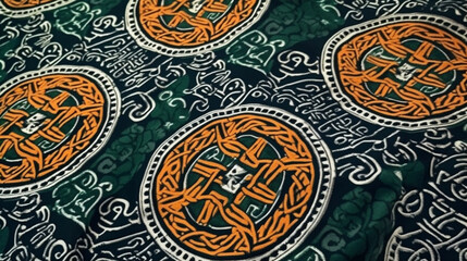 traditional irish patterned fabric