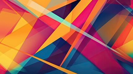 Fototapeta na wymiar A geometric abstract background with intersecting lines and angles, featuring a bold and striking composition that emphasizes the beauty of symmetry and precision. Generated by AI