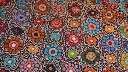 traditional moroccan patterned fabric