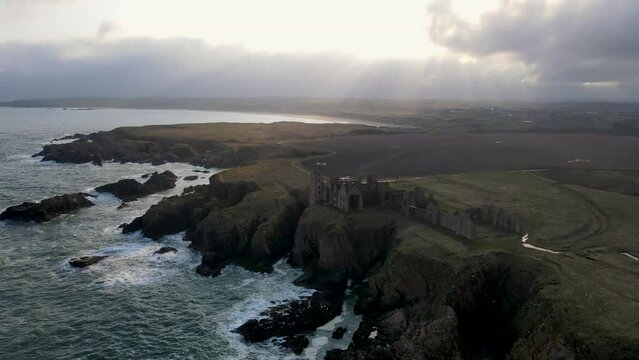 Slains Castle, Cruden Bay, Peterhead in Scotland