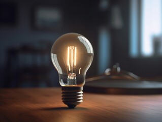A lightbulb with a simple, clean design