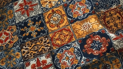 traditional spain patterned fabric