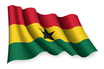 waving flag of Ghana