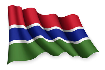 waving flag of Gambia