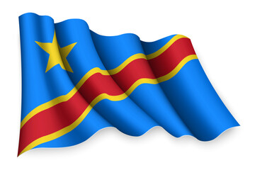 waving flag of Democratic Republic of the Congo