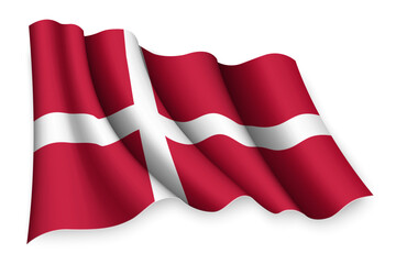 waving flag of Denmark