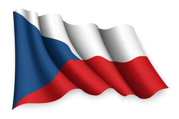 waving flag of Czech Republic