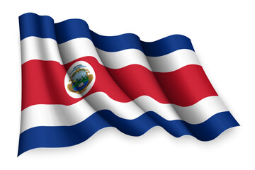 Fototapeta premium waving flag of Costa Rica