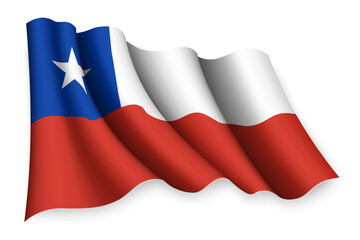 waving flag of Chile
