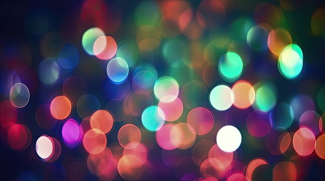 The mesmerizing bokeh effects in this abstract blurred lights background add a touch of sophistication and elegance. Generated by AI