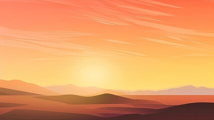 Fototapeta premium An abstract sunset sky background with warm hues of orange, pink, and purple, creating a peaceful and serene atmosphere. Generated by AI.