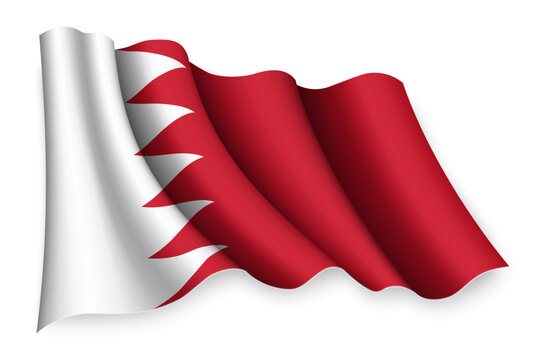 waving flag of Bahrain