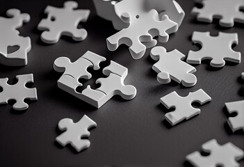 blank puzzle pieces. Generative AI