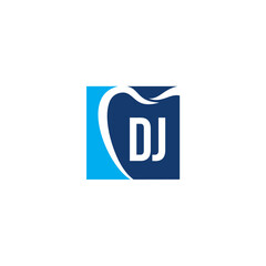 Letters DJ And Tooth Logo Icon 003