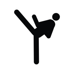 icon of man doing taekwondo kick