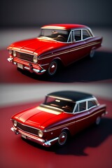 Obraz na płótnie Canvas red vintage car