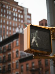 Street pedestrian sign in New York