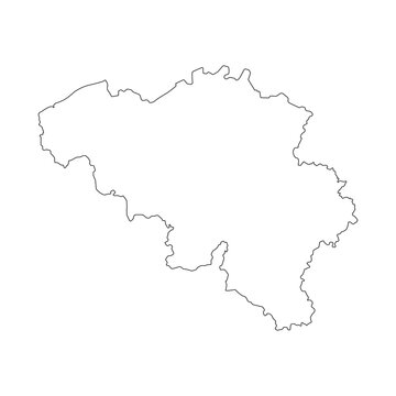 belgium map icon vector
