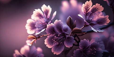 Kirschblüten. Schöne Frühlingsblumen. Natur Hintergrund - mit KI erstellt  - obrazy, fototapety, plakaty