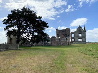 Fototapeta na wymiar A view of Moreton Corbet Castle in Shropshire