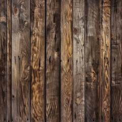 Old brown wooden planks seamless pattern. Weathered timber rustic texture. AI generative image.