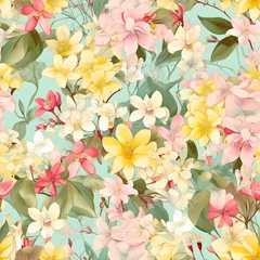 Rideaux Patrons seamless floral pattern,floral seamles, floral spring pattern, floral spring shades, perfect for products. Made by Generative Art, AI.  © Martin