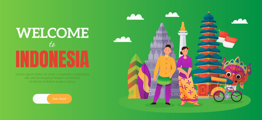 Indonesia Flat Poster