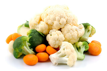 vegetables isolated on white background