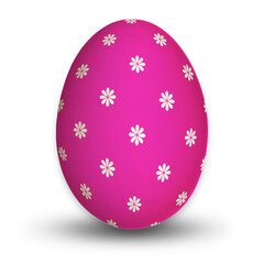 pink Easter egg isolated