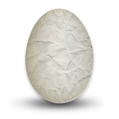 Handmade paper Easter egg isolated
