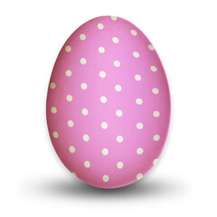 Handmade pink Easter egg isolated