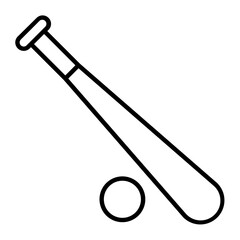Baseball Thin Line Icon