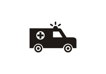 Ambulance icon on white background.