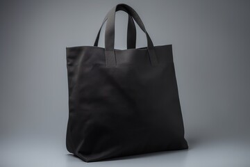 black tote bag on isolated background