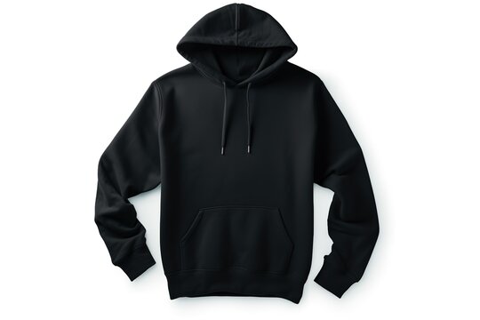 black hoddie isolated on a white surface