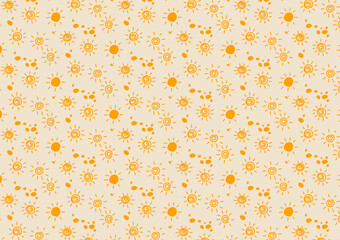 Abstract cartoon cute sun pattern decoration wallpaper circle background