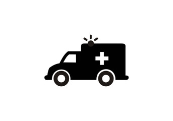 Fototapeta premium Ambulance icon on white background.
