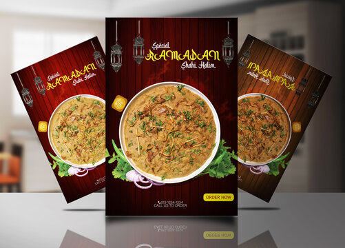 Traditional Halim Poster design for restaurant