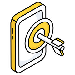 Conceptual design icon of mobile target
