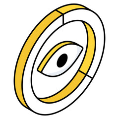 A creative design icon of analytical monitoring