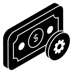 Trendy design icon of money management