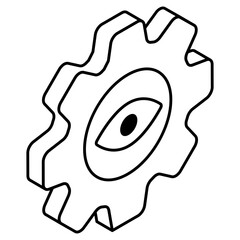 Modern design icon of setting monitoring 