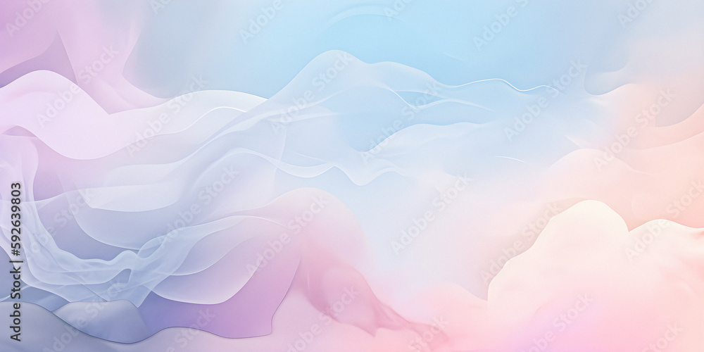 Wall mural soft pastel organic abstract wave pattern background, soft focus with copy space, background for pre