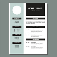 Professional CV resume template design