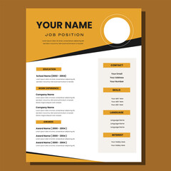 Professional CV resume template design